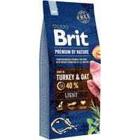 Сухой корм для собак Brit Premium Light с избыточным весом со вкусом индейки 15 кг