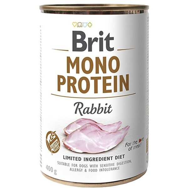 

Влажный корм для собак Brit Mono Protein Dog 400г с кроликом