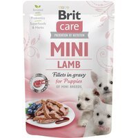 Вологий корм для собак Brit Care Mini pouch 85г для цуценят філе в соусі янгенок