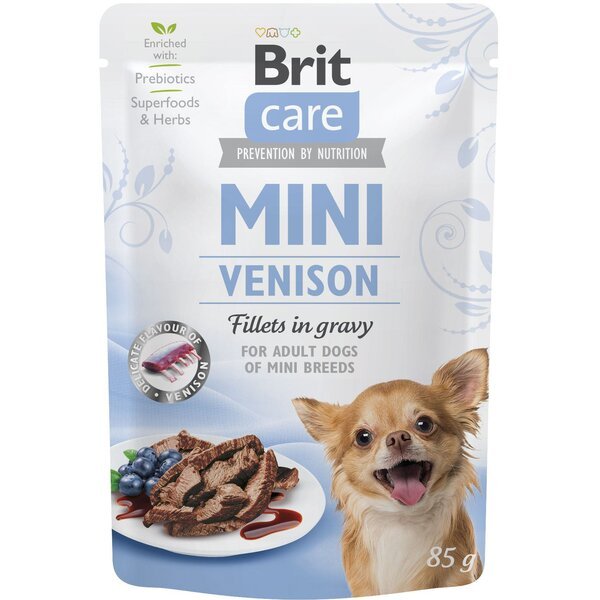 

Влажный корм для собак Brit Care Mini pouch 85г филе в соусе дичь