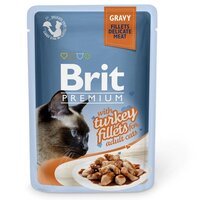 Вологий корм для котів Brit Premium pouch 85г філе індички в соусі