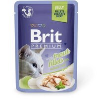 Вологий корм для котів Brit Premium pouch 85г філе форелі в желе