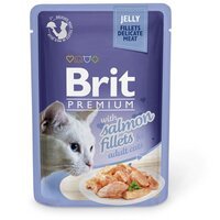 Вологий корм для котів Brit Premium pouch 85г філе лосося