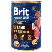Консерва для собак Brit Premium 800г ягненок с гречкой
