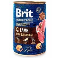 Консерва для собак Brit Premium 400г ягненок с гречкой
