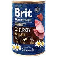 Консерва для собак Brit Premium 400г индюшатина с индюшиной печенью