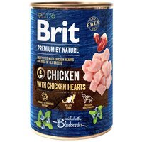 Консерва для собак Brit Premium 800 г курка з курячим серцем