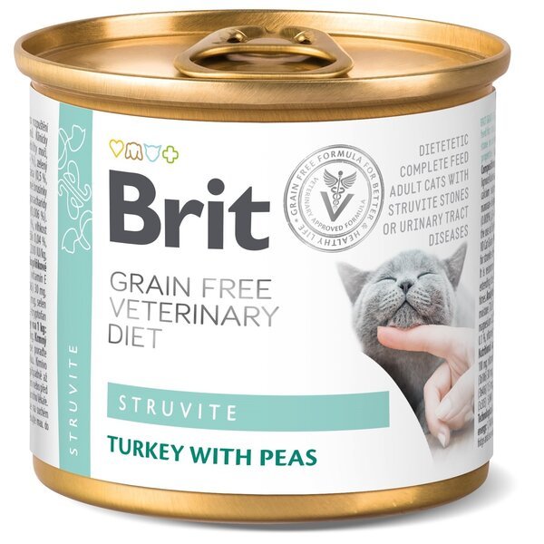 Консерва для котов Brit GF Veterinary Diet для лечения и профилактики мочекаменной болезни 200г
