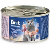 Вологий корм для котів Brit Premium by Nature 200г курка з сердечками