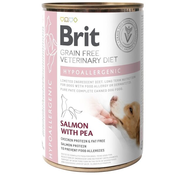 

Консерва для собак Brit GF Veterinary Diets с пищевой аллергией или непереносимостью 400г