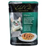 Вологий корм для кішок Edel Cat pouch 100г. качка та кролик у соусі