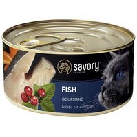 Влажный корм для котов Savory Adult для привередливых котов Рыба 100г