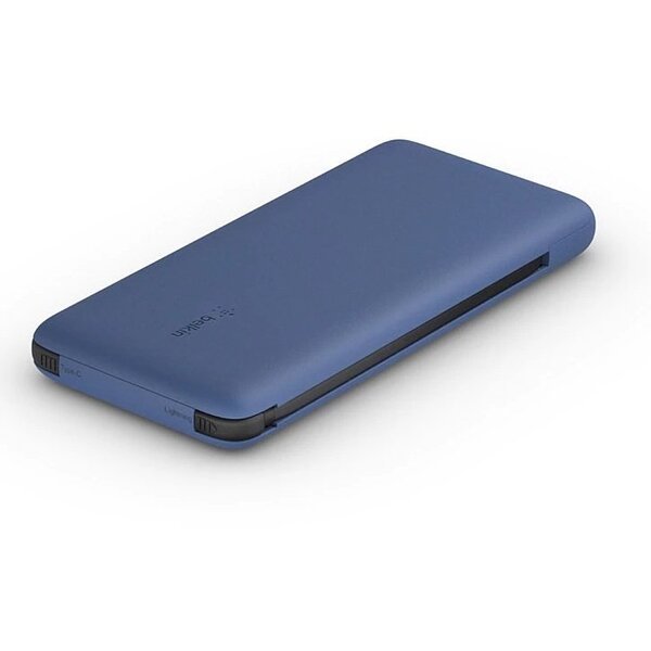 

Портативное зарядное устройство Power Bank Belkin 10000mAh 23W integrated cables Blue (BPB006BTBLU)