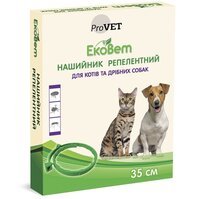 Репеллентный ошейник от блох и клещей ProVET ЭкоВет для кошек и мелких пород собак, 35 см
