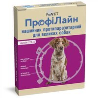 Нашийник протипаразитарний ProVET ПрофіЛайн для великих порід собак, 70 см, фуксія