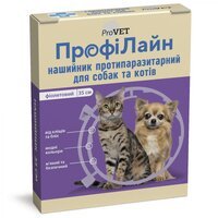 Нашийник протипаразитарний ProVET ПрофіЛайн для котів та собак, 35 см, фіолетовий