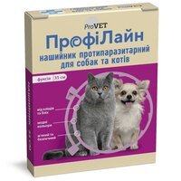 Ошейник противопаразитарный ProVET ПрофиЛайн для кошек и собак, 35 см, фуксия