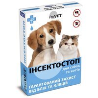 Капли от блох и клещей ProVET Инсектостоп для кошек и собак, 6 пипеток по 0,8 мл