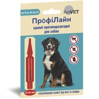Капли от блох и клещей ProVET ПрофиЛайн для собак весом 20-40 кг, 1 пипетка по 3,0 мл