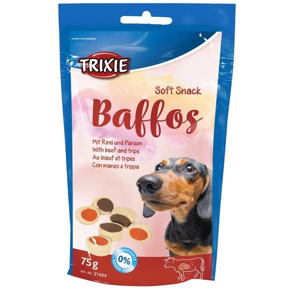 

Лакомства для собак Trixie Baffos говядина с желудком 75 г