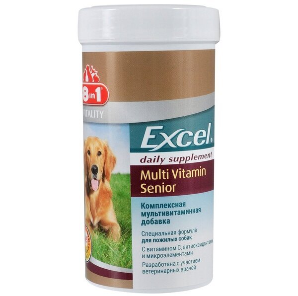 Мультивитаминный комплекс 8in1 Excel Multi Vit-Senior для пожилых собак ...