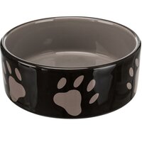 Миска для котов Trixie керамическая с лапками 0,3л 12см черная