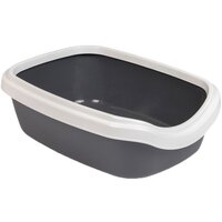 Туалет для кошек Природа Comfort M 41х30х13.5, серый