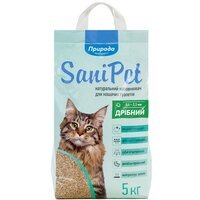 Наполнитель для кошачьего туалета бентонитовый Природа SANI PET мелкий 5кг NEW