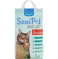 Наполнитель для кошачьего туалета бентонитовый Природа SANI PET крупный 5кг NEW