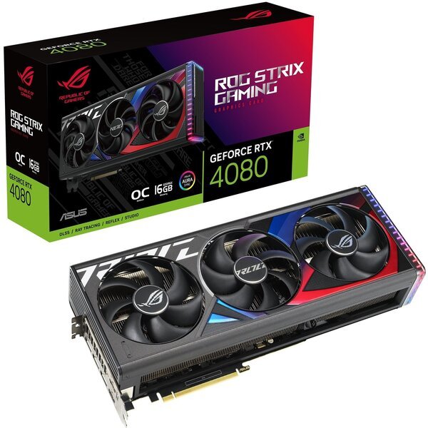 

Видеокарта ASUS GeForce RTX 4080 16GB GDDR6X GAMING OC ROG-STRIX-RTX4080-O16G-GAMING