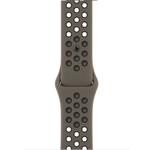 

Ремешок Apple Watch 45mm Olive Grey/Black Nike Sport Band (MPH73ZM/A)