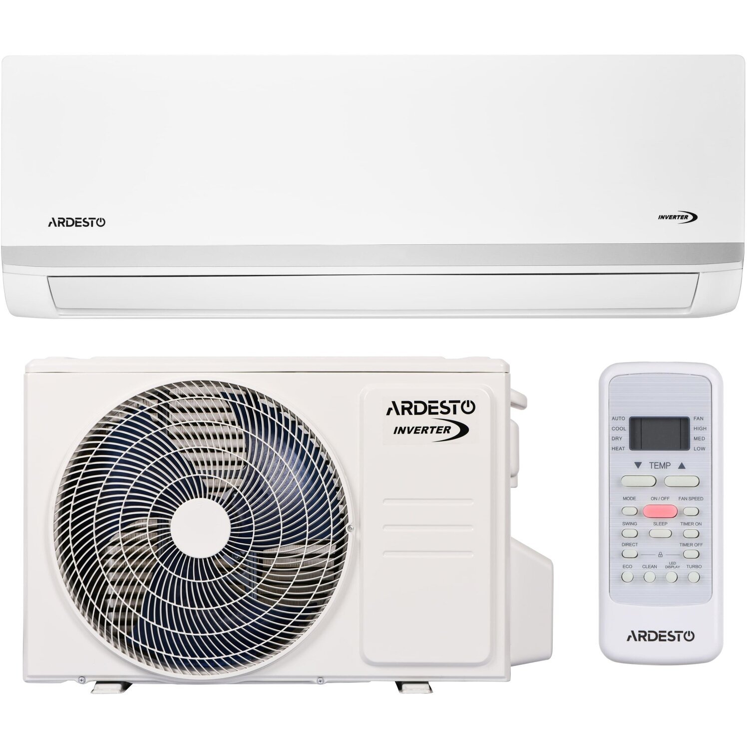 Кондиціонер Ardesto ACM-12ERP-R32-WI-FI-AG-S, 35 м2, ERP інвертор, A++ / A+, до -20С, Wi-Fi, R32 (ACM-12ERP-R32-WI-FI-AG-S) (1146896)