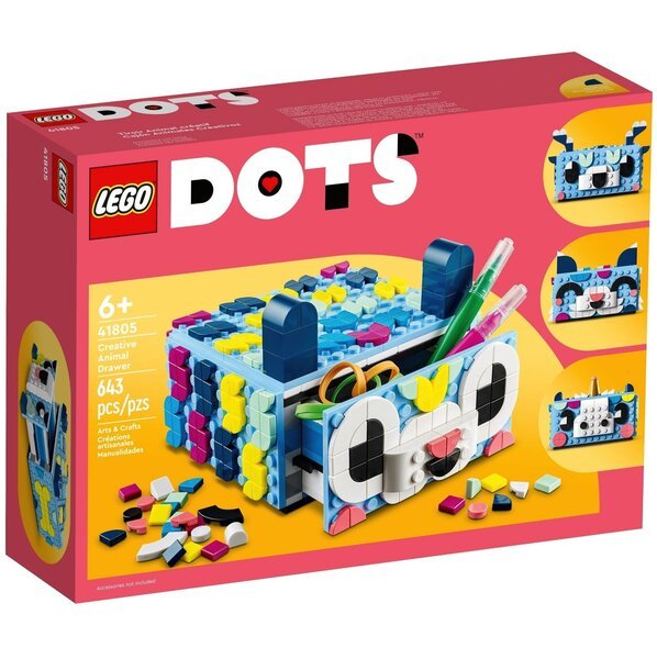 Акція на LEGO 41805 DOTS Креативный ящик «Животные» від MOYO