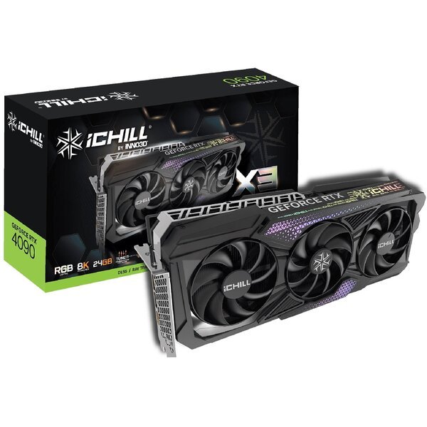 

Видеокарта INNO3D GeForce RTX 4090 24GB GDDR6X ICHILL X3