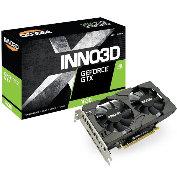 

Видеокарта INNO3D GeForce GTX 1630 4GB GDDR6 TWIN X2 OC