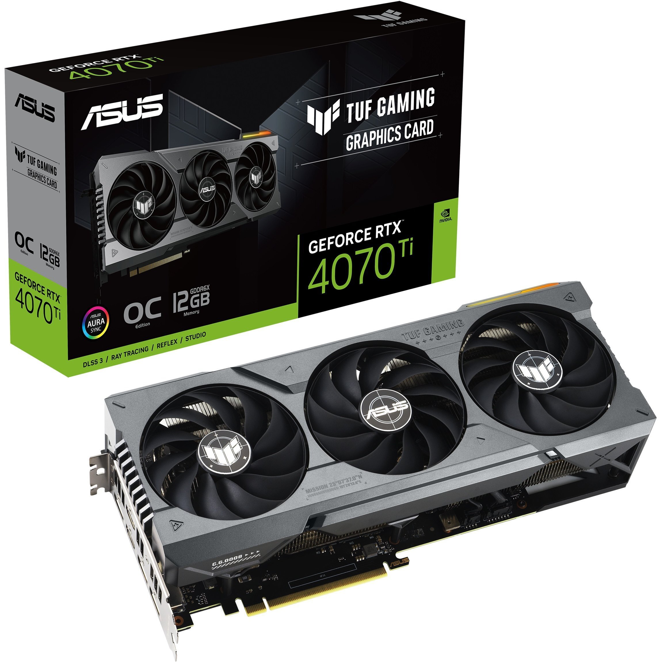 Видеокарта ASUS GeForce RTX 4070TI 12GB GDDR6X GAMING OC (90YV0IJ0-M0NA00) фото 1