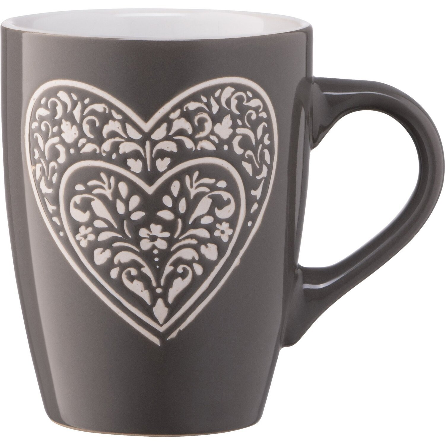 Чашка Ardesto Heart 330 мл Deep Grey (AR3467DGR) (1177755)