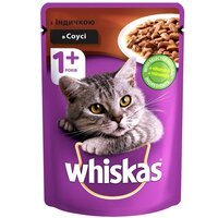 Влажный корм для котов Whiskas с индюшкой в соусе 100 г.
