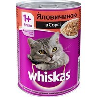 Влажный корм для котов Whiskas консерва говядина 400г