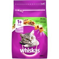 Сухий корм для дорослих кішок Whiskasas з ягням 300г