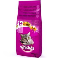 Сухий корм для дорослих кішок Whiskasas з ягням, для кішок від 1року 14КГ