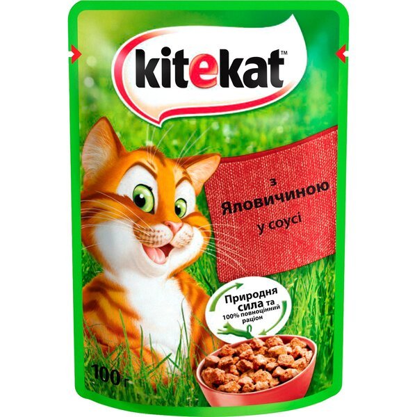

Влажный корм для кошек Kitekat пауч говядина овощи 100г