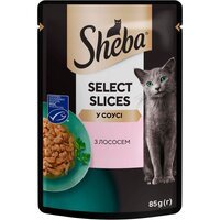 Вологий корм для котів Sheba з лососем у соусі 85г