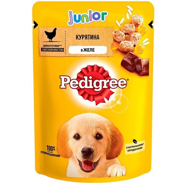 

Влажный корм для щенков Pedigree с курицей в желе 100г