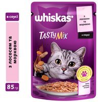 Вологий корм для котів Whiskas TastyMix лосось, морква 85г