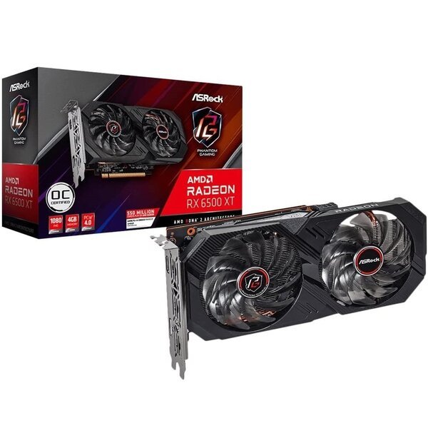 

Видеокарта ASRock Radeon RX 6500 XT 4GB GDDR6 Phantom Gaming OC (RX6500XT_PGD_4GO)