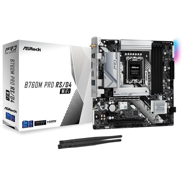 

Материнская плата ASRock B760M Pro RS/D4 WiFi (B760M_PRO_RS/D4_WIFI)