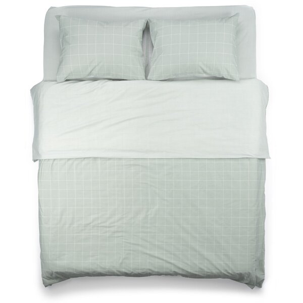 

Набор постельного белья 2сп Ardesto Gloria, 200х220см, 100% хлопок, сатин, клетка зеленая (ART2022LG)