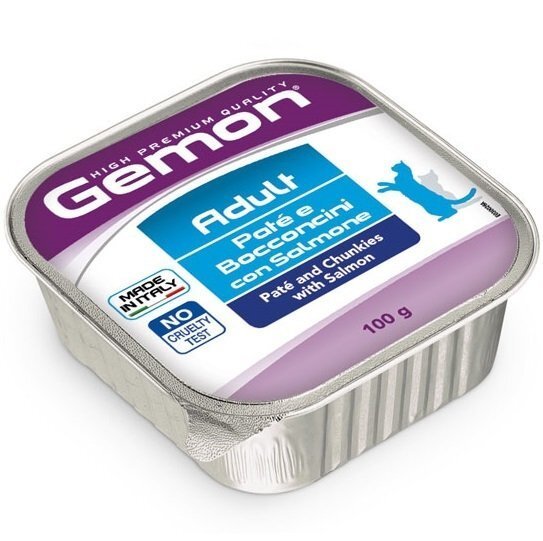 

Влажный корм для кошек Gemon Cat Wet лосось 100 г