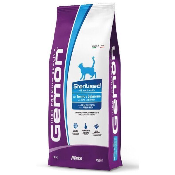 

Сухой корм для кошек Gemon Cat Sterilised light stirility тунец с лососем 10 кг
